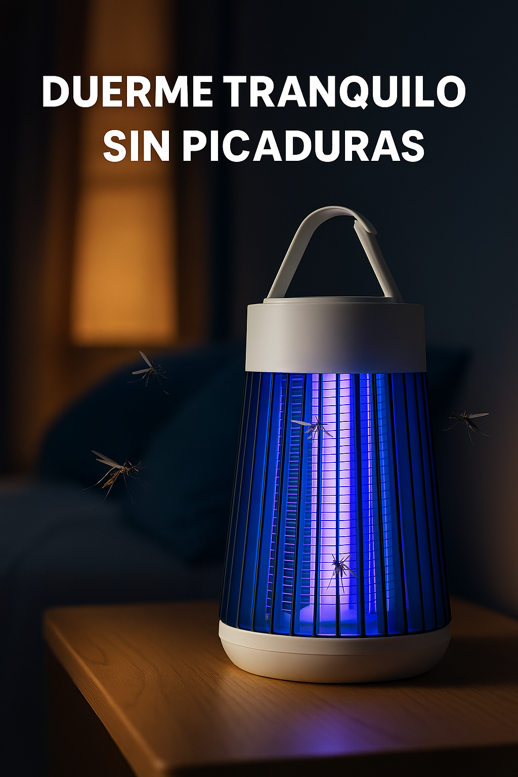Lámpara Antimosquitos UV Recargable | Silenciosa, segura y sin químicos