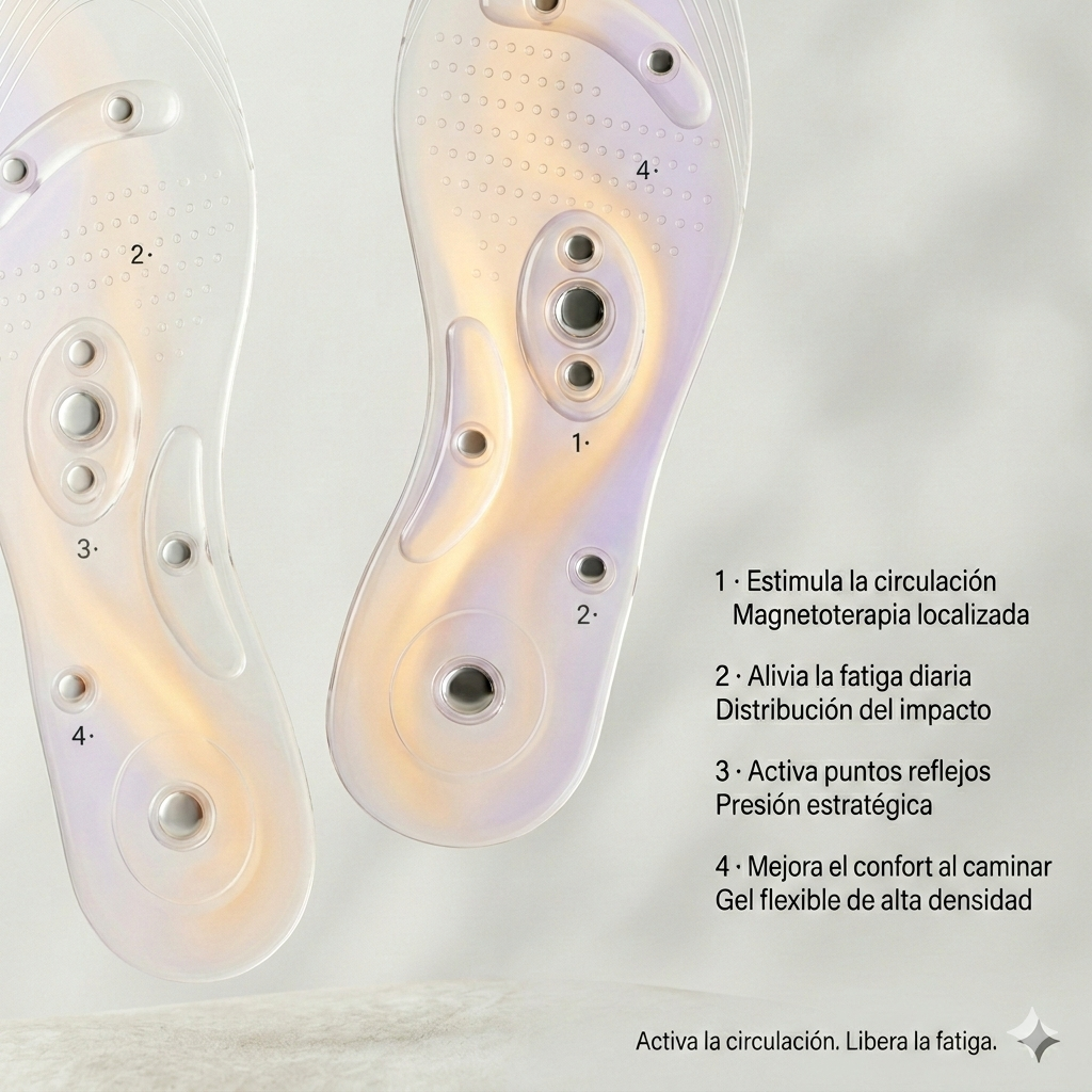 Plantillas Magnéticas de Gel Recortables | Alivio diario, confort y absorción de impacto