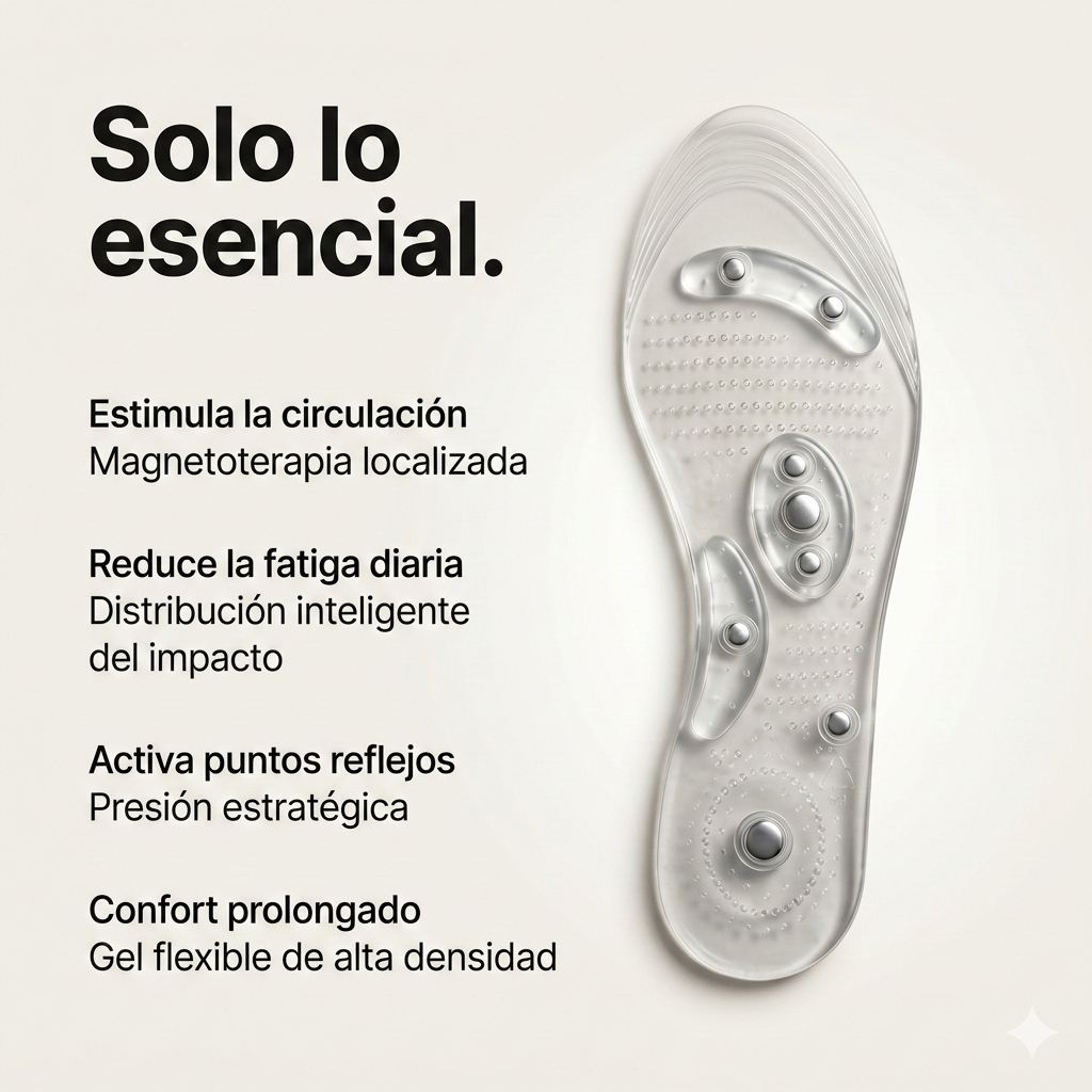 Plantillas Magnéticas de Gel Recortables | Alivio diario, confort y absorción de impacto