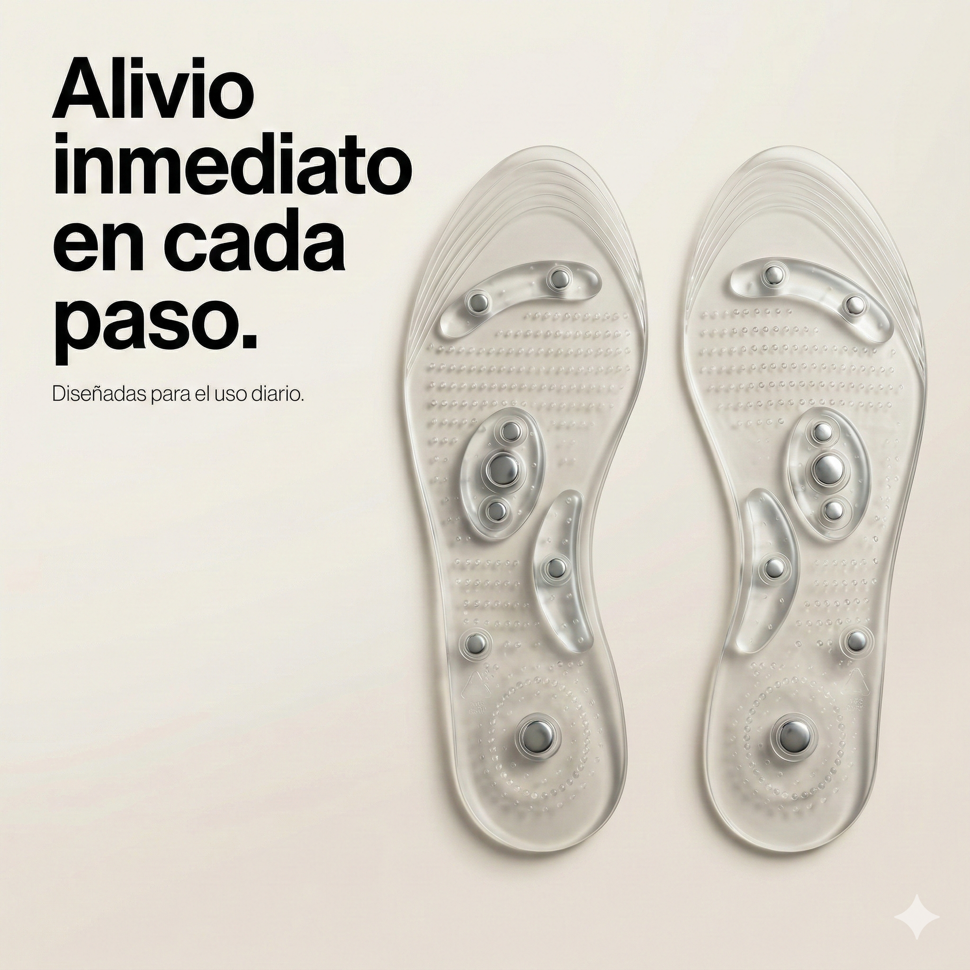 Plantillas Magnéticas de Gel Recortables | Alivio diario, confort y absorción de impacto