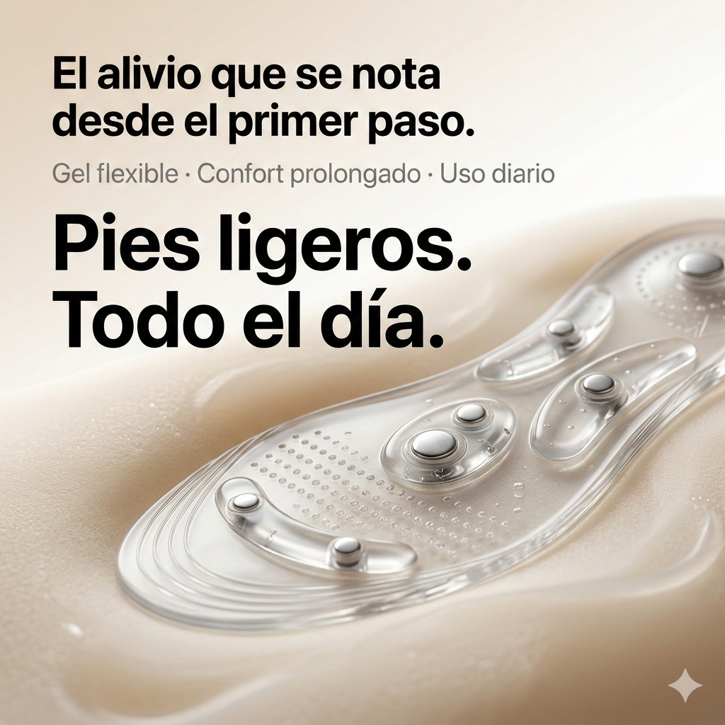 Plantillas Magnéticas de Gel Recortables | Alivio diario, confort y absorción de impacto